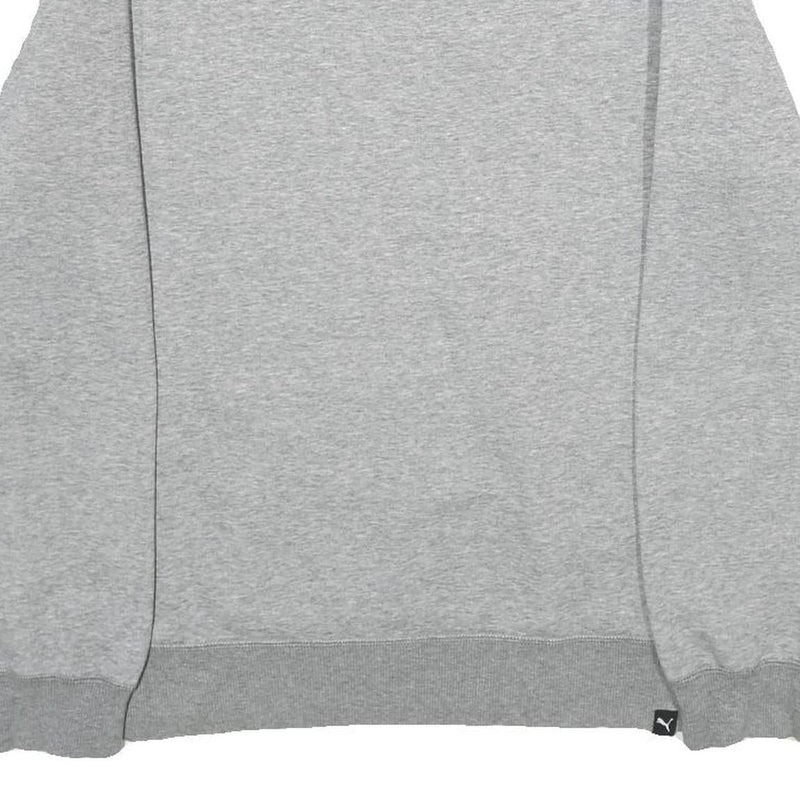 PUMA Mens Grey Cotton Blend Crew Neck M Sweatshirt Logo Print Casual