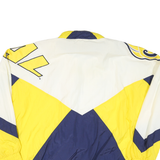 APEX ONE Mens White & Yellow & Navy Zip Jacket XL Nylon Outdoor Casual