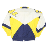 APEX ONE Mens White & Yellow & Navy Zip Jacket XL Nylon Outdoor Casual