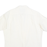NAUTICA Mens White Cotton Blend Short Sleeve Shirt M Classic Fit Casual