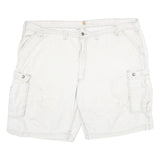 CARHARTT Mens White Cargo Cotton Shorts 4XL W48 Large Pocket Utility Workwear