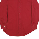 AUGUSTA Mens Red Plain Shirt L Button-Down Collar Long Sleeve Classic Fit