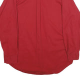 AUGUSTA Mens Red Plain Shirt L Button-Down Collar Long Sleeve Classic Fit