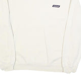 REEBOK Mens White Crew Neck Sweatshirt M Cotton Blend Sports Casual Pullover