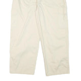 GSWD Womens Cotton Blend Cream Relaxed Cargo Drawstring Trousers W30 L25