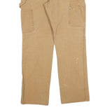 CARHARTT Mens Cotton Blend Beige Relaxed Straight Trousers W34 L32 Workwear