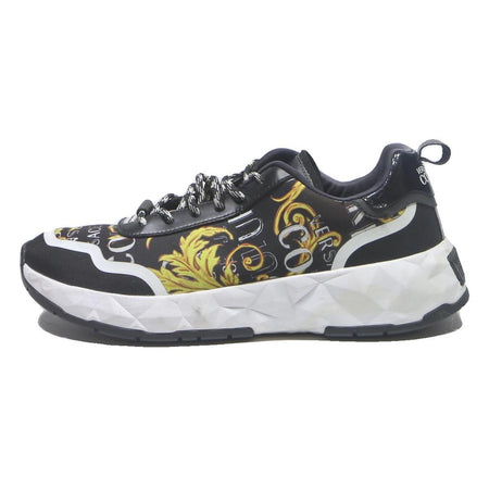 VERSACE JEANS COUTURE Mens Casual Trainers Black & Gold Synthetic UK 8 Designer