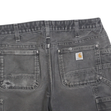 CARHARTT Womens Shorts Black Casual Cotton Blend M W30 Distressed Raw Hem