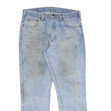 CARHARTT Mens Regular Blue Denim Jeans W34 L30 Workwear Zip Closure Casual