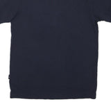 NAUTICA Mens Navy Blue Short Sleeve Plain Polo Shirt L Cotton Blend Casual