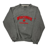 Vintage Puma College Sweatshirt - Large Grey Cotton Blend