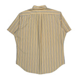 Ralph Lauren Striped Short Sleeve Shirt - Large Yellow Cotton