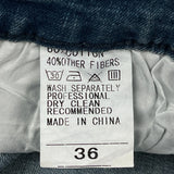 Savage Unbranded Hip Hop Jeans - 36W 31L Grey Cotton