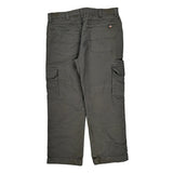 Dickies Cargo Trousers - 36W 30L Grey Cotton Blend