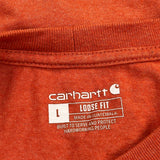 Carhartt Long Sleeve T-Shirt - Large Orange Cotton