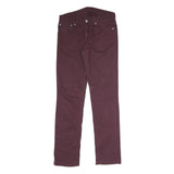 LEVI'S 511 Womens Jeans Slim Skinny Denim W31 L32 Burgundy Cotton Blend