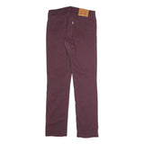 LEVI'S 511 Womens Jeans Slim Skinny Denim W31 L32 Burgundy Cotton Blend