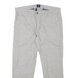 DOCKERS Mens Cotton Blend Beige Regular Fit Straight Trousers W36 L27 Classic