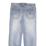 Mens Regular Fit Light Blue Denim Jeans Zip Closure W34 L30 Casual Wear