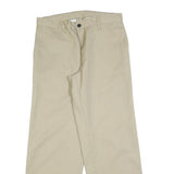 DICKIES Mens Cotton Blend Beige Relaxed Straight Trousers W32 L30 Workwear