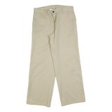 DICKIES Mens Cotton Blend Beige Relaxed Straight Trousers W32 L30 Workwear