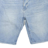 BERSHKA Womens Denim Blue Casual Shorts M W32 Light Wash Cotton Blend