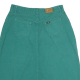 LEE Womens Green Cotton Blend Straight Knee Length Woven Skirt M Casual Comfort