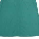 LEE Womens Green Cotton Blend Straight Knee Length Woven Skirt M Casual Comfort