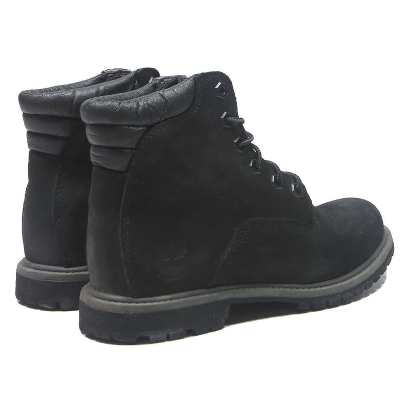 TIMBERLAND Womens Classic Lace-Up Black Leather Boots UK 5 Rugged Outdoor