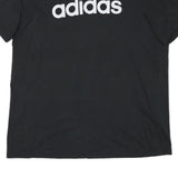ADIDAS Mens Black Logo Graphic T-Shirt XL Short Sleeve Crew Neck Cotton Blend