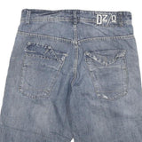 DZO Mens Shorts Blue Casual Denim XL W32 Cotton Blend Comfortable Stylish