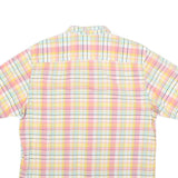 FRED PERRY Mens Pink & Yellow Check Shirt M Button Down Cotton Blend Casual