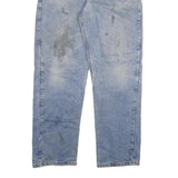 CARHARTT Mens Regular Fit Blue Denim Jeans W36 L32 Zip Closure Casual Workwear