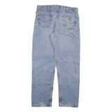 CARHARTT Mens Regular Fit Blue Denim Jeans W36 L32 Zip Closure Casual Workwear