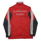 ADIDAS Mens Red & Black Claremont Rugby Track Jacket M Polyester Blend Zip
