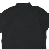 CHAPS Mens Black Short Sleeve Plain L Polo Shirt Cotton Blend Classic Fit