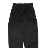 Womens Black Relaxed Fit Trousers W28 L30 Polyester Blend Zip Closure
