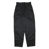 Womens Black Relaxed Fit Trousers W28 L30 Polyester Blend Zip Closure