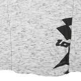 LOTTO Womens White & Black Graphic T-Shirt S Long Sleeve Crew Neck Cotton Blend