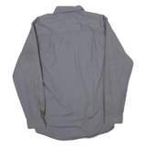 CARHARTT Mens Grey Plain Work Shirt S Button-Down Collar Long Sleeve Durable