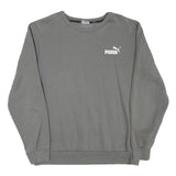 PUMA Mens Grey Cotton Blend Crew Neck M Sweatshirt Logo Print
