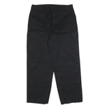 DICKIES Mens Cotton Blend Black Relaxed Cargo Trousers W33 L29 Workwear Zip