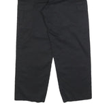 DICKIES Mens Cotton Blend Black Relaxed Cargo Trousers W33 L29 Workwear Zip