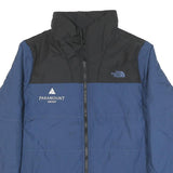 THE NORTH FACE Womens Blue & Black Zip Jacket XL Polyester Blend Outdoor Padded