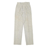 SYM Womens Wool Blend Beige Regular Fit Trousers W24 L32 Smart Comfort