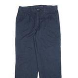 TOMMY HILFIGER Mens Cotton Blend Navy Regular Straight Trousers W33 L32