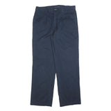 TOMMY HILFIGER Mens Cotton Blend Navy Regular Straight Trousers W33 L32