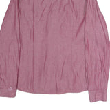 TOMMY HILFIGER Womens Red Casual Cotton Shirt M Long Sleeve Button Shirt