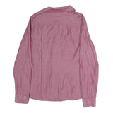 TOMMY HILFIGER Womens Red Casual Cotton Shirt M Long Sleeve Button Shirt