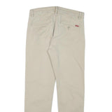 LEVI'S Mens Cotton Blend Beige Slim Straight Trousers W28 L27 Casual Zip